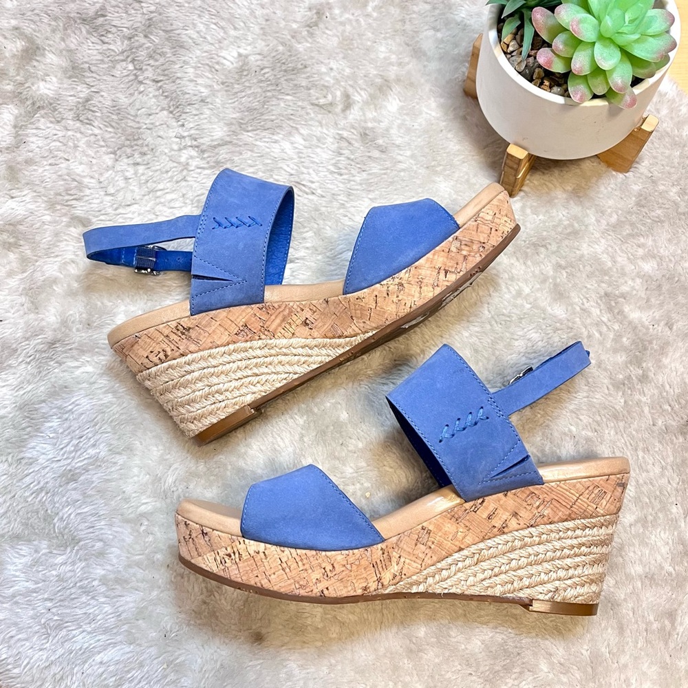 UGG Blue Wedge Sandals
